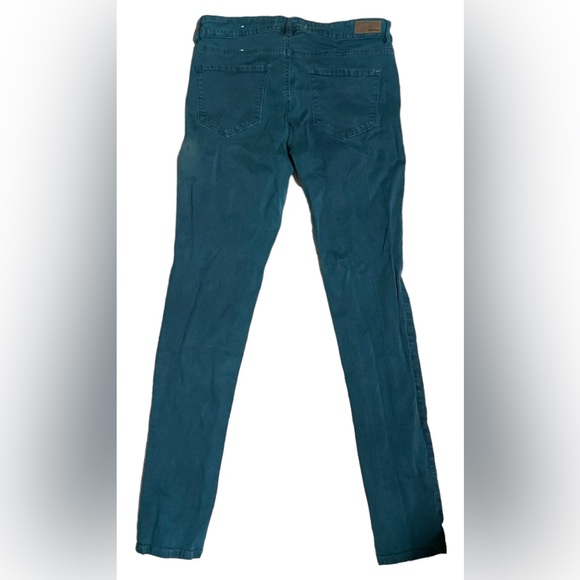 Garage Ripped Knees Teal Jeggings - Picture 5 of 6